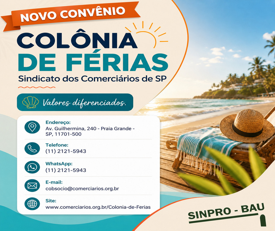 Novo convênio: Colônia de Férias em Praia Grande