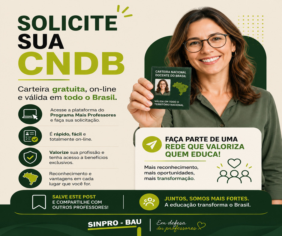 Solicite sua CNDB e fortaleça sua trajetória docente